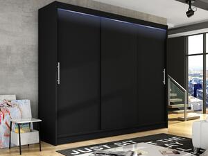 Skříň Dasto II, Barva: černá, Osvětlení: osvětlení LED RGB - barevné 5903211233425