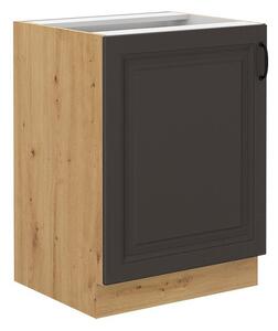 Dolní kuchyňská skříňka Retroline 60 D 1F BB, Barva: dub artisan + grafit 5903211145360