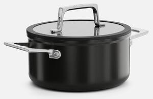 Fabini Hrnec Meda 5.0 Pro, ø 20 cm (2,6 l) - Nepřilnavý hrnec s keramickým povrchem s poklicí, černý