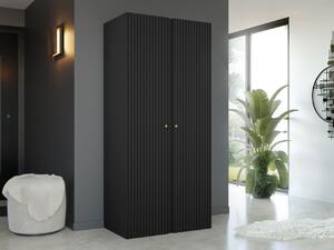 Šatní skříň Towiro Slim 2D, Barva: černá 5903211213687