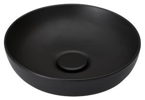 Cerano Moana, umyvadlo na desku ⌀ 42 cm, černá matná, CER-CER-403353