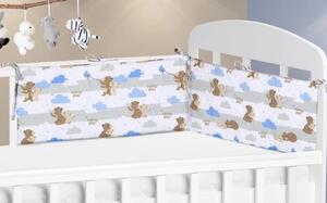 Bellatex Mantinel do dětské postýlky 60x28 cm Medvídek Světle modrá