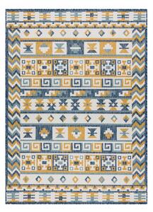 Hans Home | Kusový koberec Cooper Sisal Aztec 22218 ecru/navy – na ven i na doma