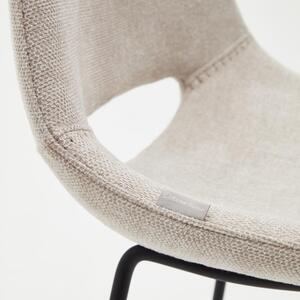 Béžová látková barová židle Kave Home Zahara 76 cm