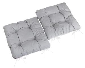 Bellatex Sedák Adéla prošívaný SET 2ks 40x40 cm Šedá