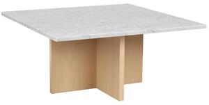 Bílý mramorový konferenční stolek ROWICO BROOKSVILLE 90 x 90 cm