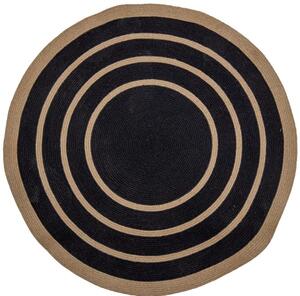 Černý jutový koberec Bloomingville Lune 120 cm