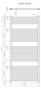 EBS GRANDE G60133RBSP Radiátor kombinovaný, 60x133cm, černý samet