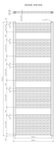 EBS GRANDE G60169RBSP Radiátor kombinovaný, 60x169cm, černý samet