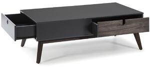Antracitově šedý dřevěný konferenční stolek Marckeric Kiara 110 x 60 cm