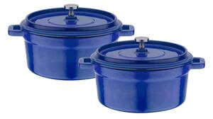 GSW Litinový hrnec / Forma na pečení / Rendlík, 2dílná sada (modrá, rendlík, 2dílná sada) (100320217008)