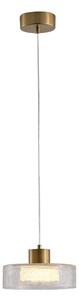 LED Lustr na lanku NIMBUS LED/8W/230V 3000K zlatá/čirá pr. 20 cm