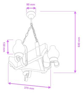 Brilagi - Lustr na řetězu QUEEN 3xE14/40W/230V buk/krémová