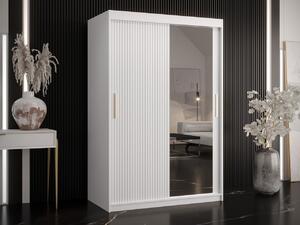Zrcadlová šatní skříň Towiro Slim 2 120, Barva: bílá 5903211254215