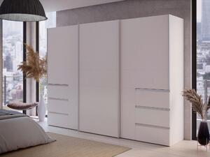 SKŘÍŇ S POSOUVACÍMI DVEŘMI, bílá, 270/200/61 cm Carryhome - Šatní skříně, Online Only