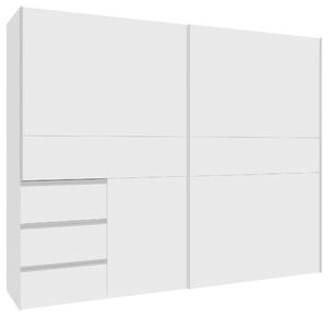 SKŘÍŇ S POSOUVACÍMI DVEŘMI, bílá, 250/200/61 cm Carryhome, Online Only