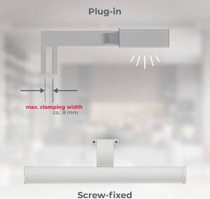 B.K. Licht LED nástěnné světlo BKL1230, chrom/bílá, šířka 40 cm, kov, IP44, Chrom / stříbro, Koupelna, kov, Moderní