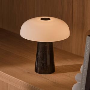 DFTP by Nordlux LED stolní lampa na akumulátor Glossy mini, černý mramor, stmívatelné, stmívatelný, Černá, Obývací pokoj / jídelna, Kámen, Moderní