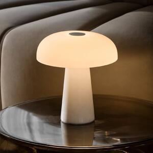 DFTP by Nordlux LED stolní lampa na baterie Glossy mini, bílý mramor, stmívatelné, stmívatelný, Bílá / opál, Obývací pokoj / jídelna, Kámen, Moderní