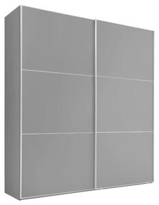 SKŘÍŇ S POSUVNÝMI DVEŘMI, šedá, 188/222/68 cm MID.YOU - Šatní skříně, Online Only