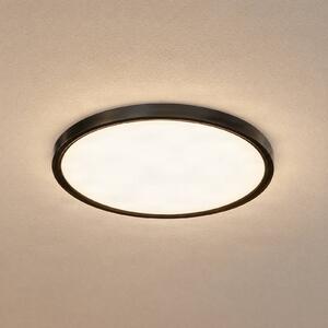 Lindby Smart LED stropní svítidlo Pravin, Ø 40 cm, černé, stmívatelný, Černá, Obývací pokoj / jídelna, Plast, Moderní