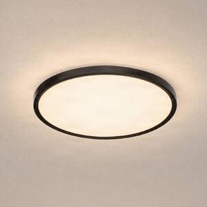 Lindby Stropní svítidlo Smart LED Pravin, Ø 50 cm, černé, stmívatelný, Černá, Obývací pokoj / jídelna, Plast, Moderní