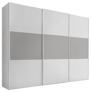 SKŘÍŇ S POSUVNÝMI DVEŘMI, šedá, bílá, 249/222/68 cm MID.YOU - Šatní skříně, Online Only