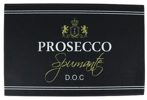 Černá podlahová rohožka Prosecco wine - 75*50*1cm