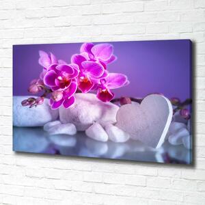 Foto obraz canvas Orchidej a srdce oc-82482729
