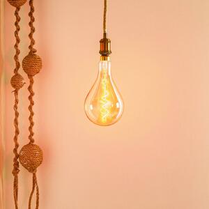 LED závěsné světlo Ontario, konopné lano, 1 zdroj