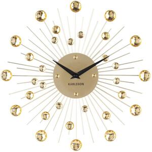 Present time Zlaté kulaté nástěnné hodiny Nessi 30 cm