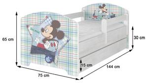 BabyBoo - BabyBoo Dětská postel 140 x 70cm Disney - Mickey Friends, bílá - -