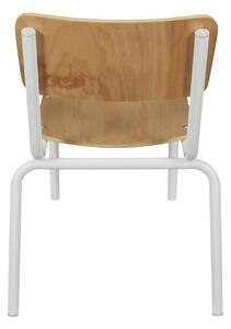 Dětská židlička SCHULE, 34x50x33, bílá/hnědá