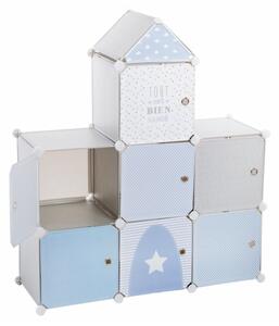 Úložné boxy CHURCHE, 94,5x109x32, modrá