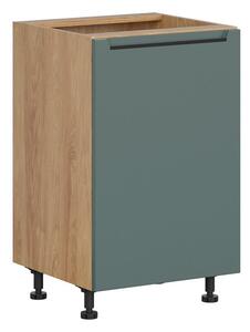BRW Kuchyně Family Line Iris D-50/82-P, dub hikora/boho green matt