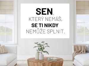 Sen který nemáš textová samolepka na zeď šíře 45 cm
