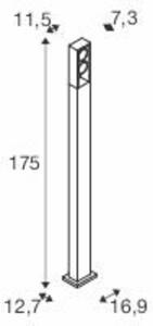 SLV BIG WHITE ESKINA FRAME 175 Pole double stojací svítidlo antracit 27 W 3000/4000 K 95° 1005440