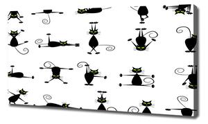 Moderní obraz canvas na rámu Kočky ilustrace oc-83171265