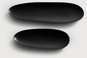 Ethicraft designové mísy Black Thin Oval Boards (set 2 kusů)