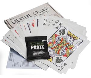 1Wall Kreativní koláž 64 dílů 37,5 x 27,5cm hrací karty