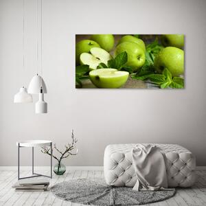 Foto obraz skleněný horizontální Zelená jablka osh-83345203