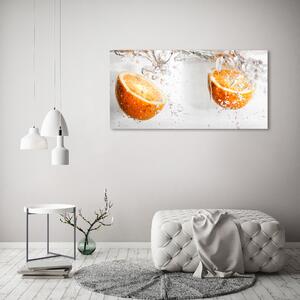 Foto obraz skleněný horizontální Pomeranče pod vodou osh-83515486