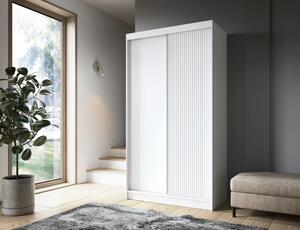 Šatní skříň s posuvnými dveřmi 120 cm SELIORA - bílá