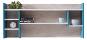 Prodloužení psacího stolu Legimi LG11, Barva: bílý / dub + modrý 5903211039829