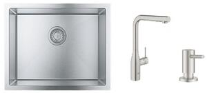Sada kuchyňská baterie Grohe Essence 30270DC0, ocelový dřez Grohe K700 31726SD0, 40535DC0