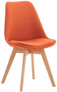 Židle Linares ~ látka, dřevěné nohy natura - Oranžová
