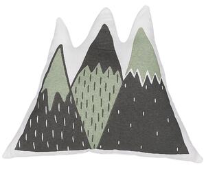 Dětský polštář hory 60 x 50 cm zeleno-černý INDORE