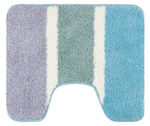 LIVARNO home Sada koupelnových předložek, 3dílná (lila fialová / zelená / modrá, s výřezem k WC) (100359867005)