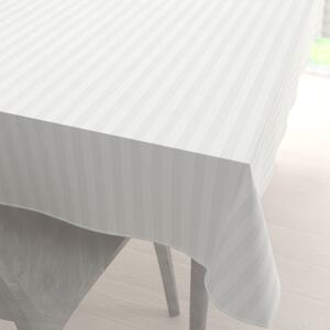 Biante Damaškový obdélníkový ubrus Atlas Gradl DM-008 Bílý - proužky 22 mm 60x100 cm
