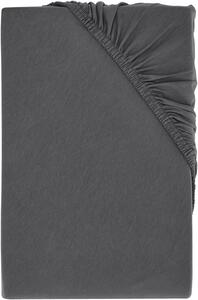 Livarno home Žerzejové napínací prostěradlo, 140–160 x 200 cm (šedá) (100392641003)